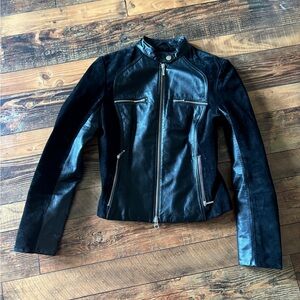 Danier leather suede fitted coat